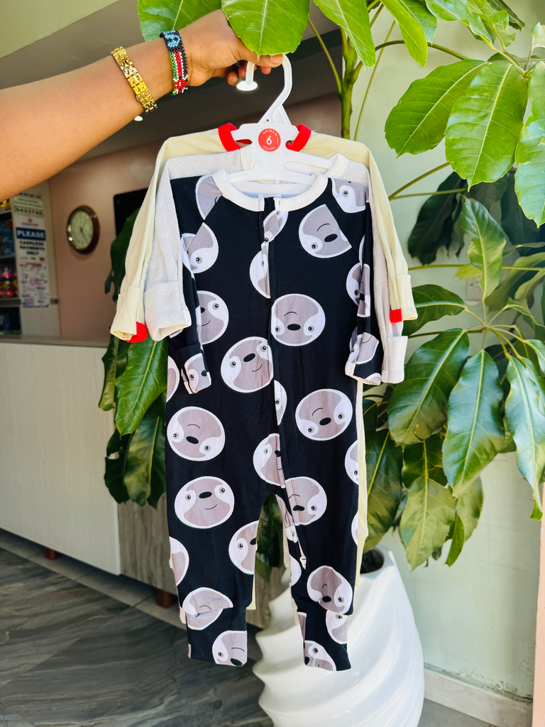 [0205] COTTON ROMPERS SET OF 3