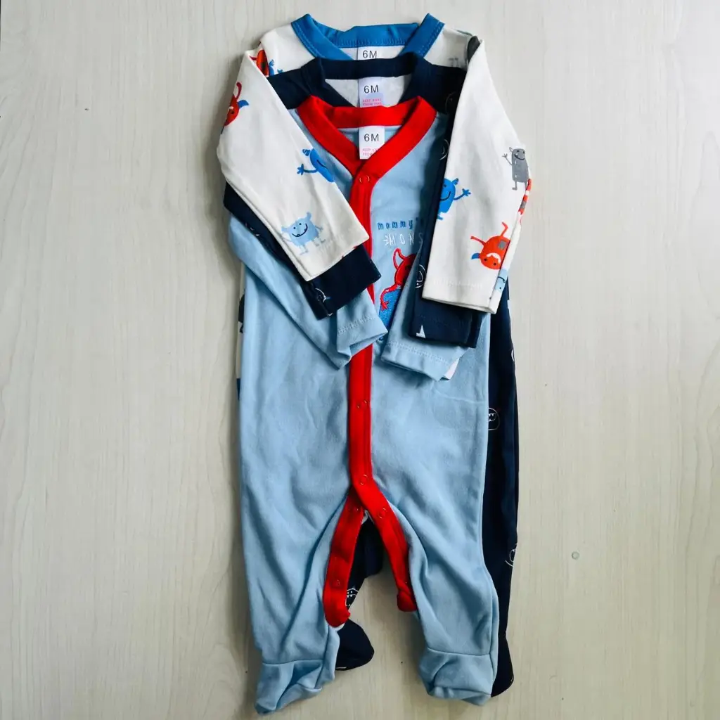 [0205] COTTON ROMPERS SET OF 3