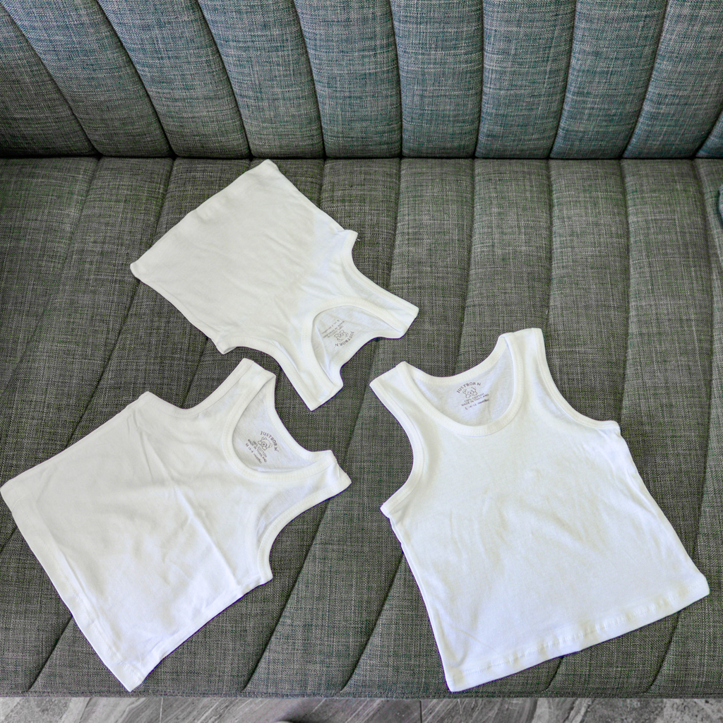 Baby Kids Toddler White Cotton Vest