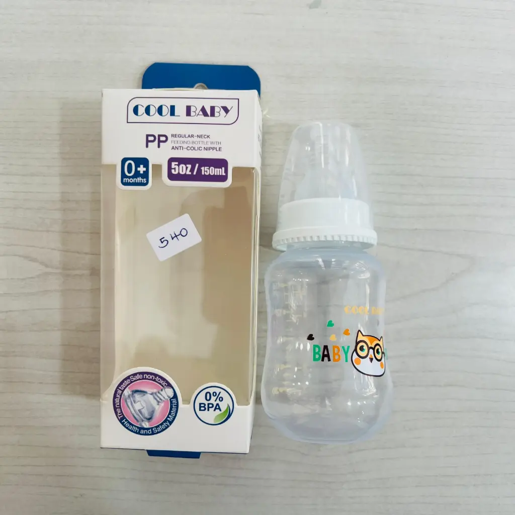 [FEE-FBO-005-12M-WHT-NON] Cool Baby Wide Neck PP Feeding Bottle