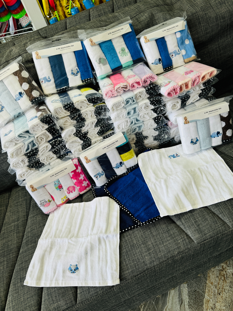 [BAT-TAW-008-STD-AST-NON] Assorted Baby Washcloths Pack of 4