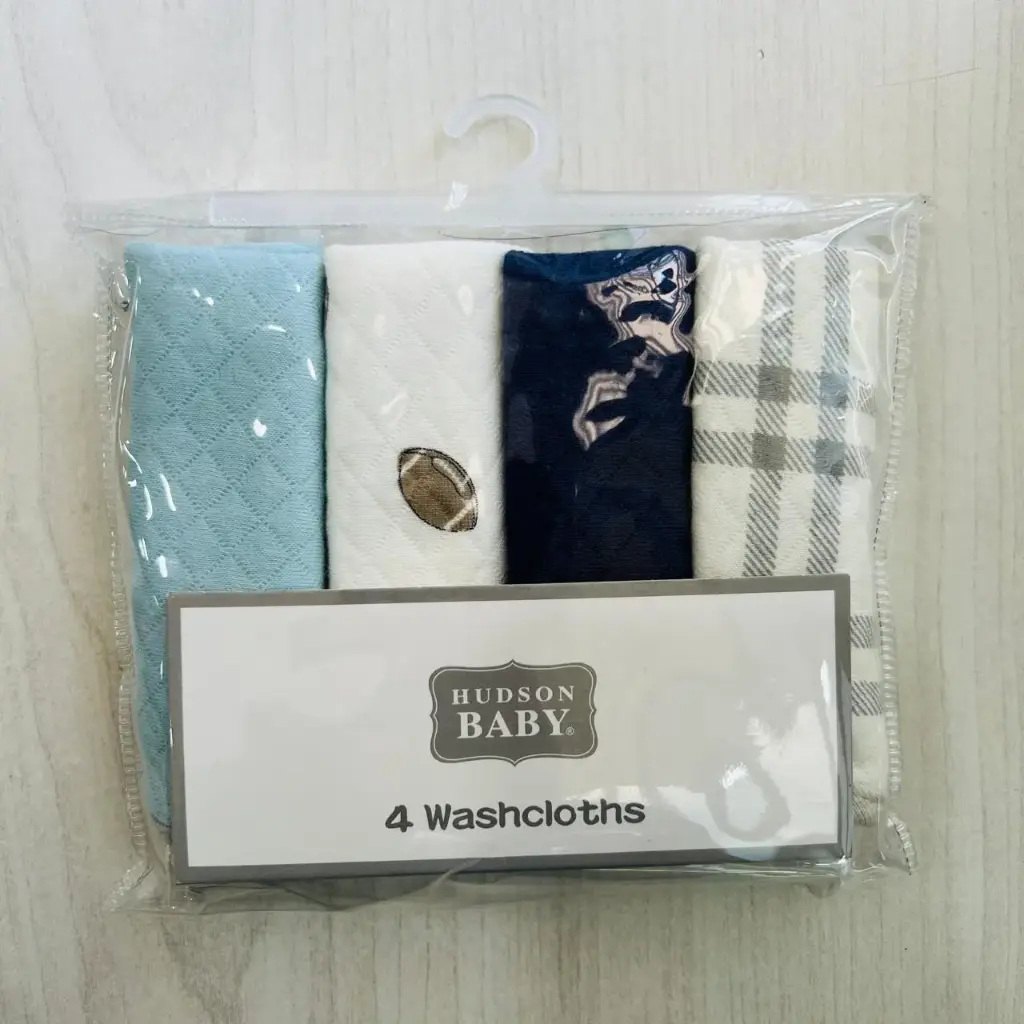 Pack of 4 Assorted Baby Washcloths
