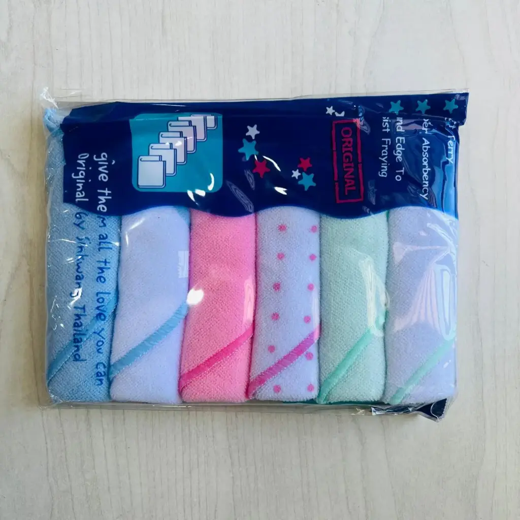 6 Pack Ultra Soft Baby Washcloths