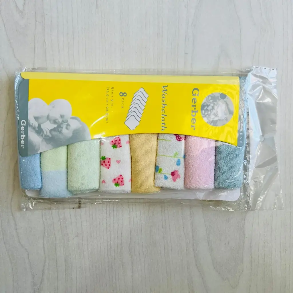 Pack of 8 Soft & Gentle Baby Washcloths