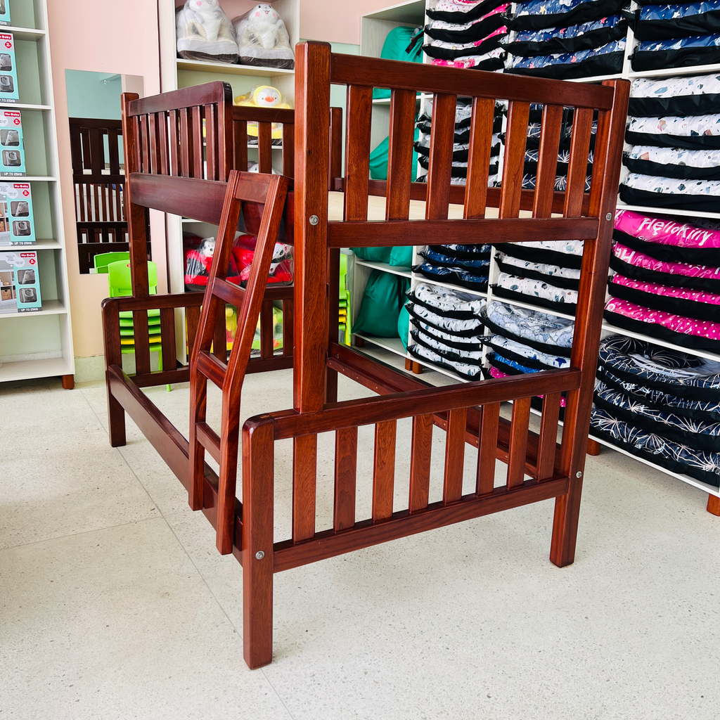 MAHOGANY DOUBLE DECKER 4ft&3.5ft BED
