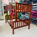 MAHOGANY DOUBLE DECKER 4ft&3.5ft BED