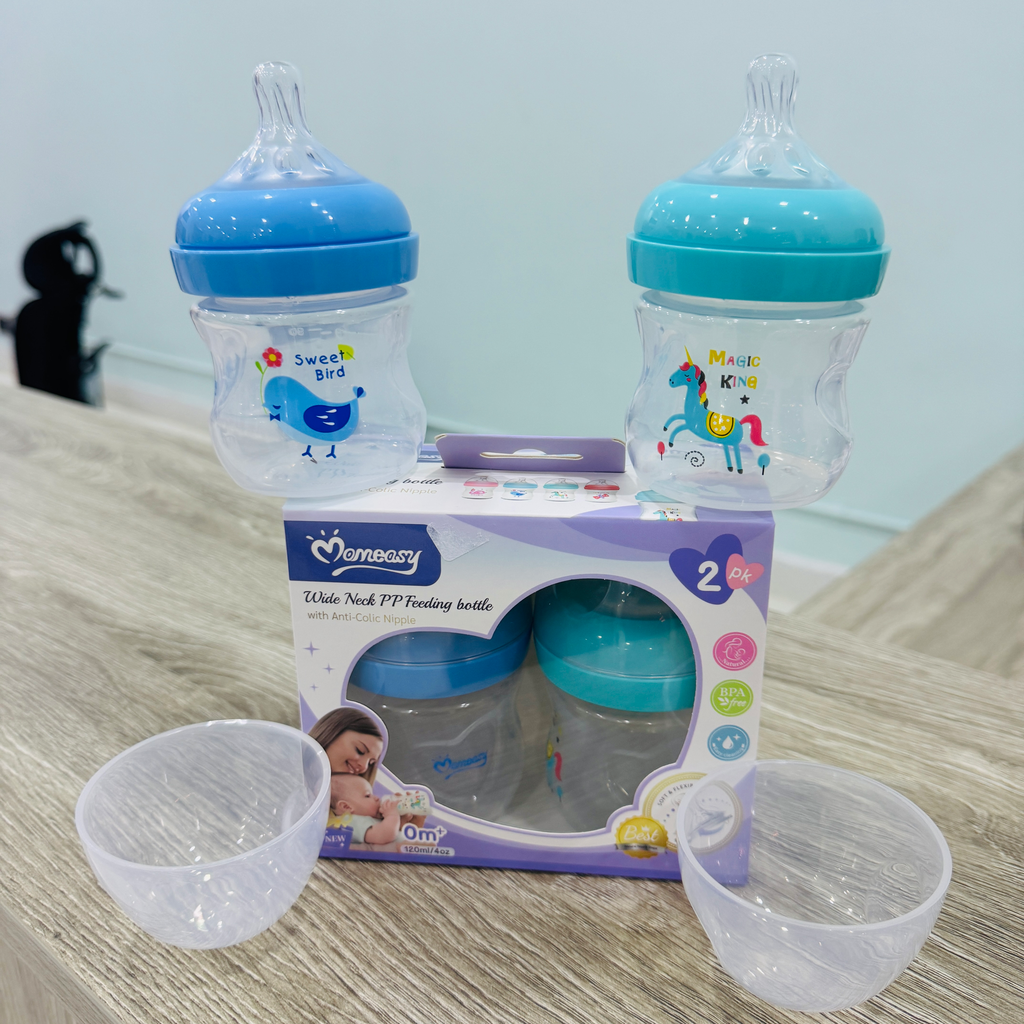 Momeasy Wide Neck PP Set of 2 Feeding Bottles