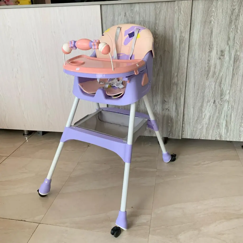 [FED-FCH-002-STD-BLU-WHT] Comfy Baby Feeding Chair (Blue)
