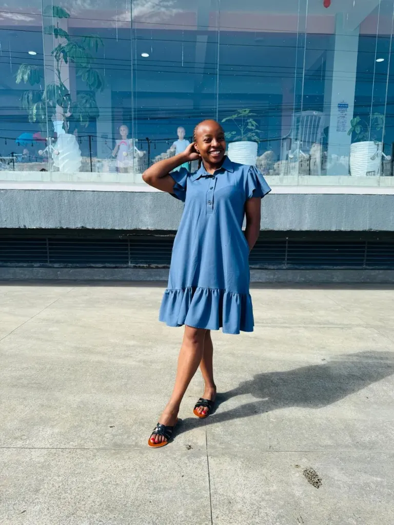 Soft Turkey Maternity Shift Dress with Gathers
