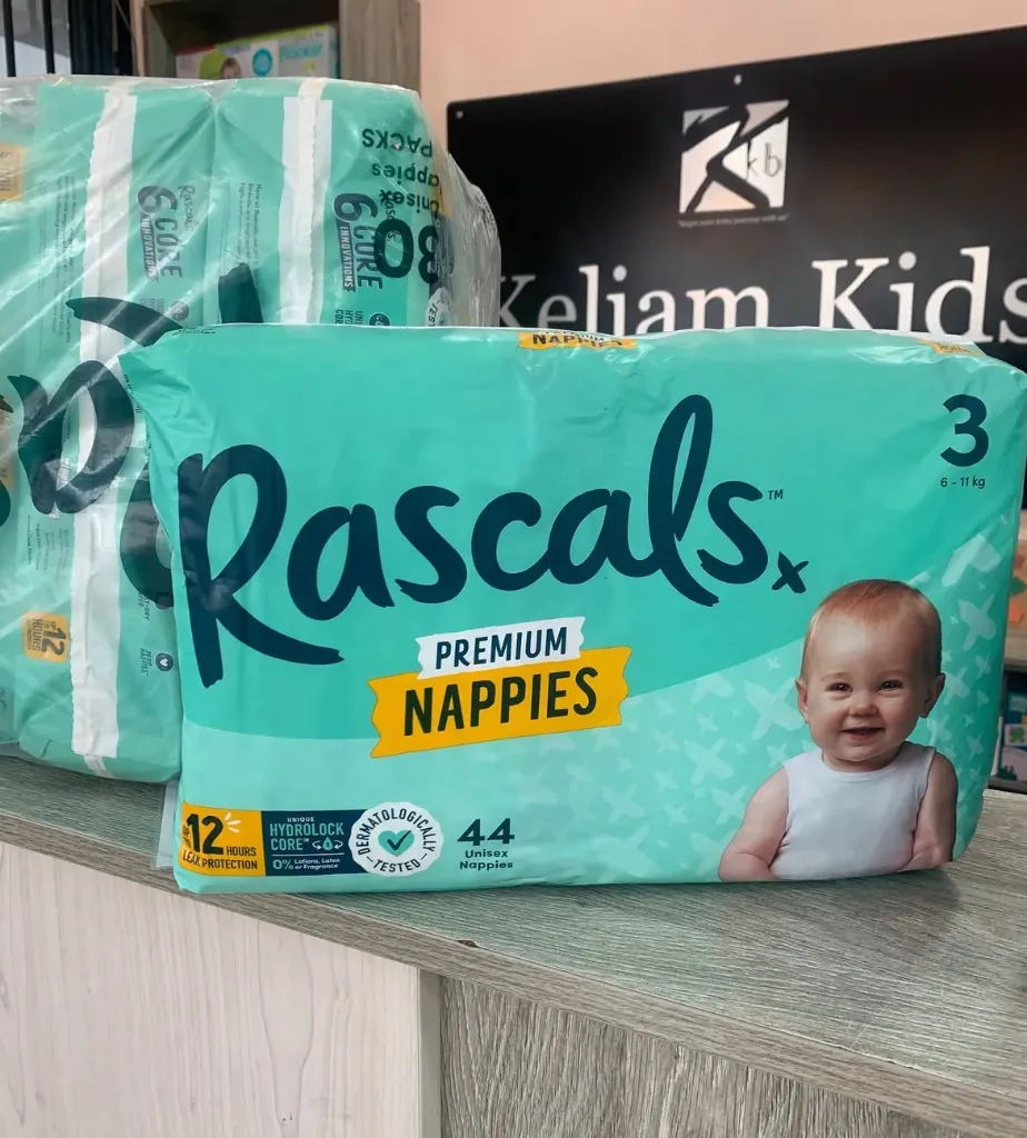 Rascals Premium Nappies Diapers (Size 1 Newborn (3-5kg))